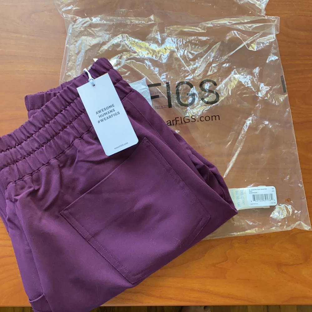 Figs High Waisted Zamora Jogger Scrub Pants - Deep Purple